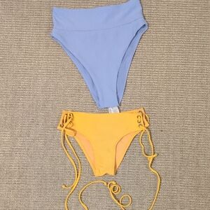 Never Worn Blue and Yellow Hollister And Arie Bikini Bottoms